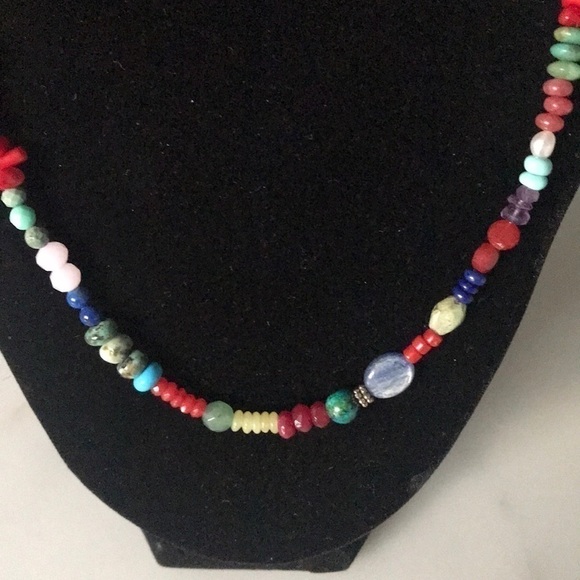 Sundance Semi Precious Stone & Pearl Necklace—Turquoise—Beautiful!!  New! - Picture 9 of 9
